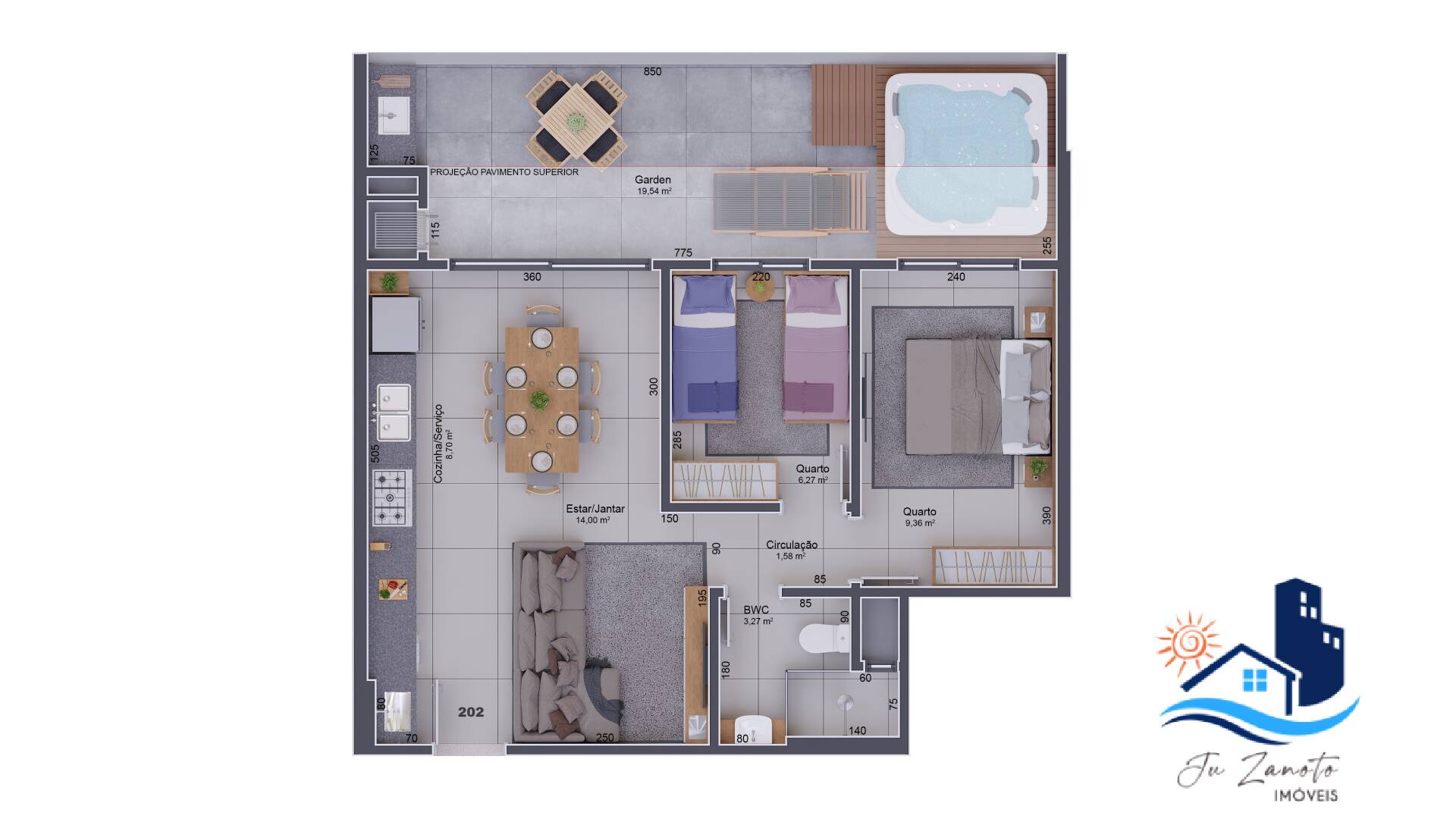Apartamento à venda com 2 quartos, 58m² - Foto 4