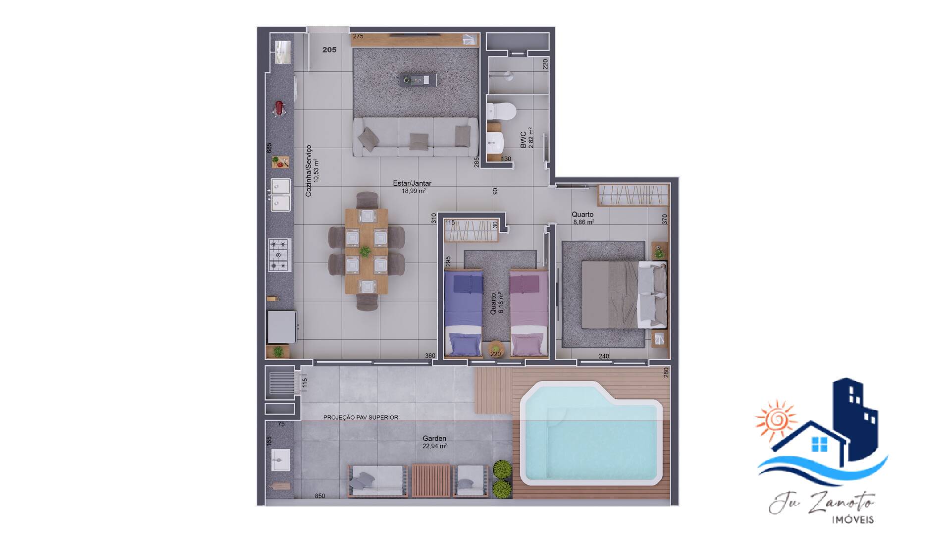 Apartamento à venda com 2 quartos, 58m² - Foto 7