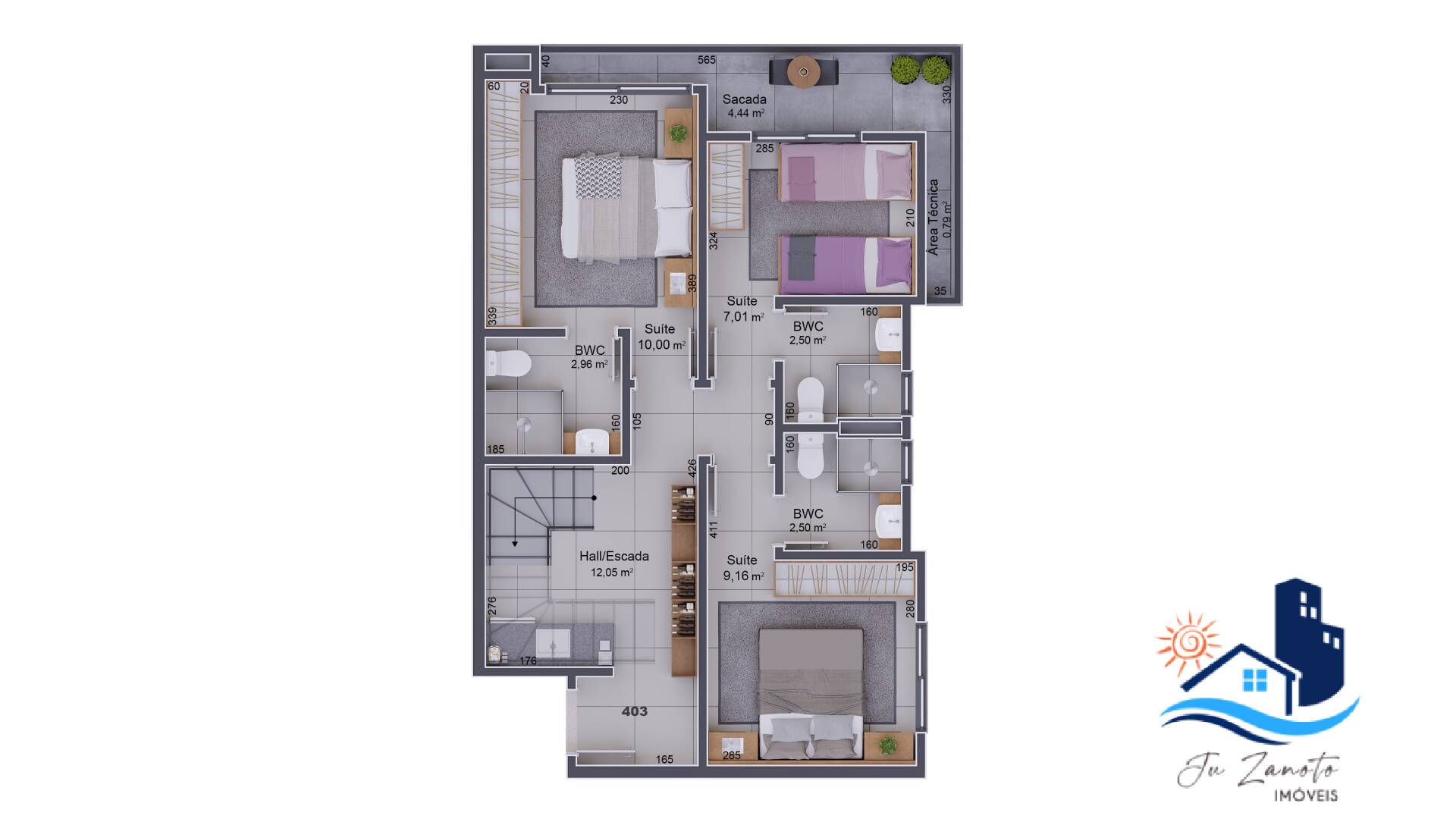 Apartamento à venda com 3 quartos, 96m² - Foto 7