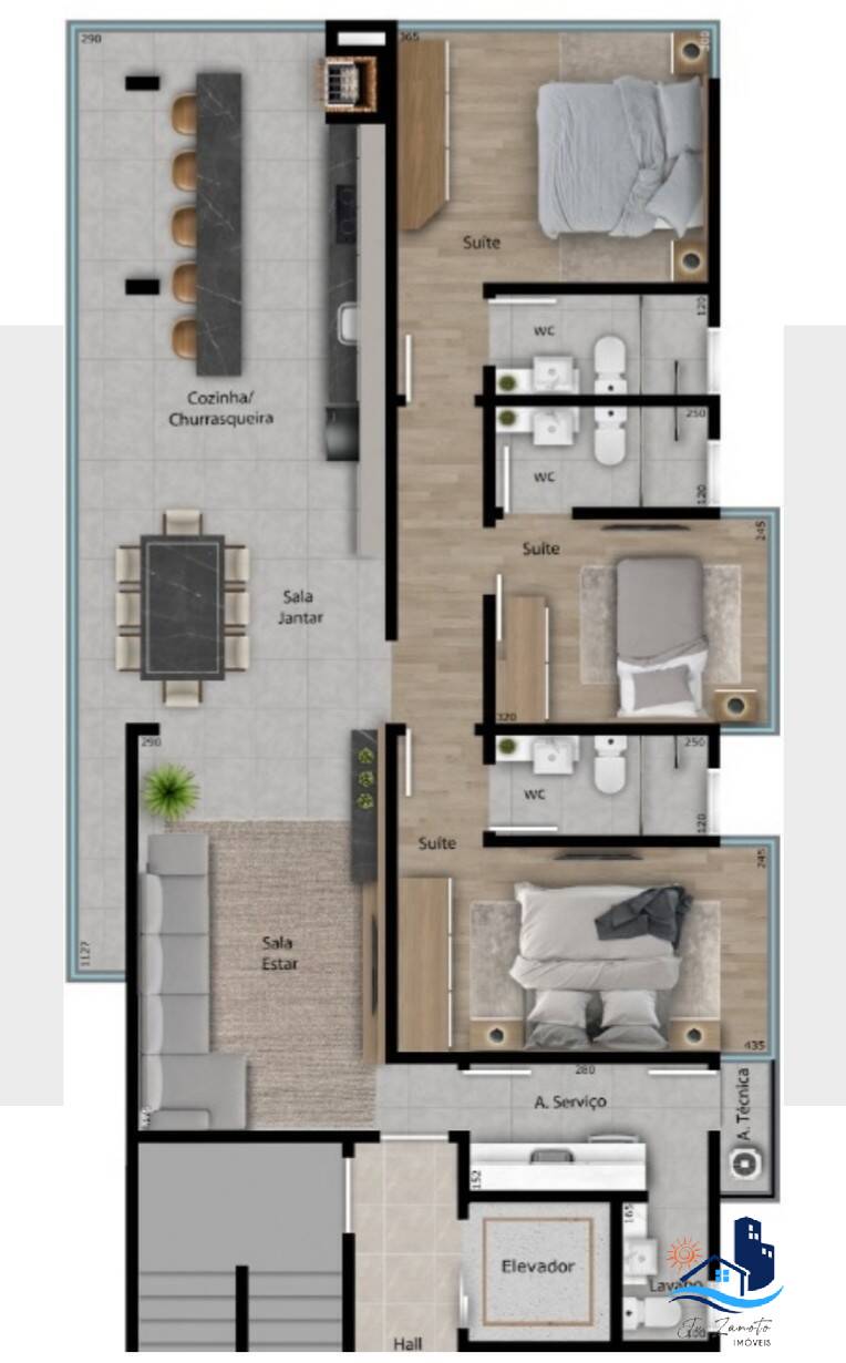 Apartamento à venda com 3 quartos, 106m² - Foto 13