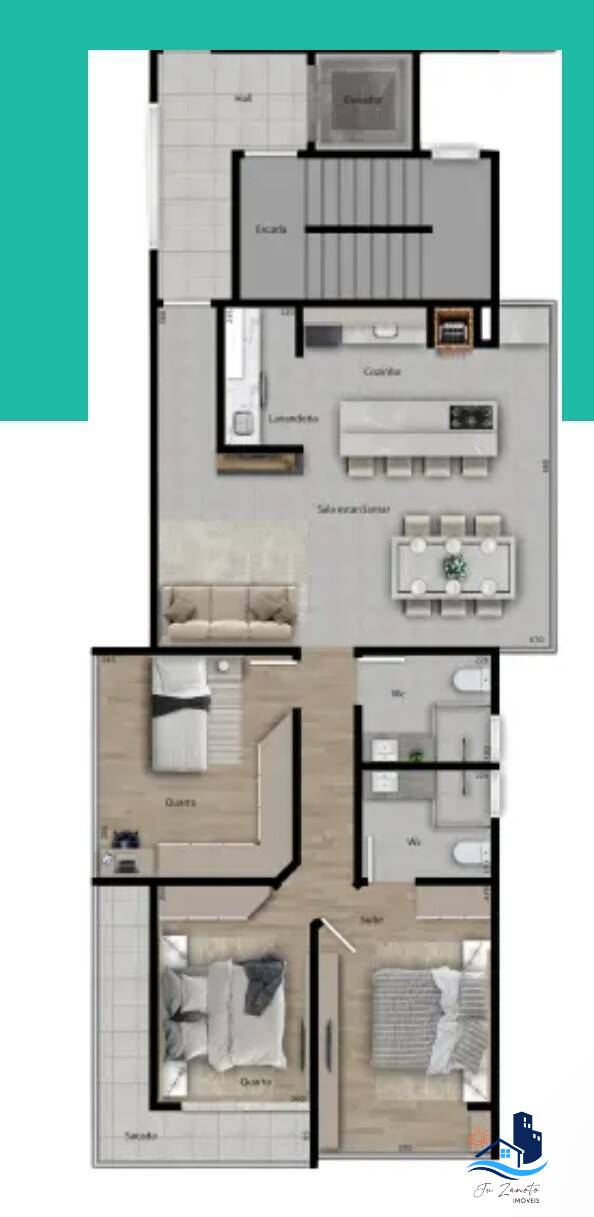 Apartamento à venda com 3 quartos, 97m² - Foto 7