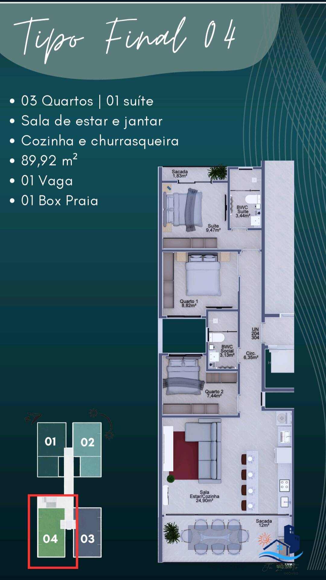 Apartamento, 2 quartos, 92 m² - Foto 3